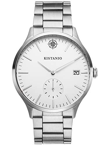 Kistanio Stratolis Herrenuhr mit Edelstahlarmband Analog Saphirglas Steel Silber STR-40-058 von Kistanio