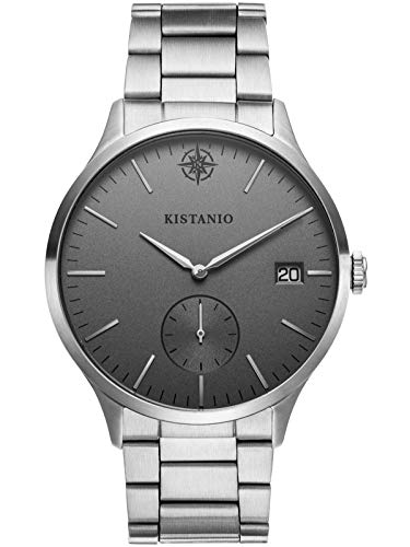 Kistanio Stratolis Herrenuhr mit Edelstahlarmband Analog Saphirglas Steel Silbergrau STR-40-064 von Kistanio