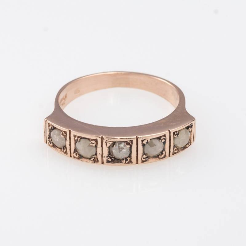 Bar Diamant Stacking Gold Ring - Ehering Vintage Stil Verlobungsring Rosenschliff Bar Diamant Stacking Gold Ring - Ehering Vintage Stil Verlobungsring Rosenschliff von KisufimJewelry