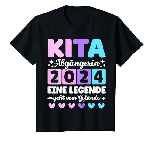 Kinder Kita Abgänger 2024 Mädchen Abgängerin Schulkind Einschulung T-Shirt von Kita Abgänger 2024 Enkel Kitaabgänger Kindergarten