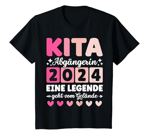 Kinder Kita Abgänger 2024 Mädchen Abgängerin Schulkind Einschulung T-Shirt von Kita Abgänger 2024 Enkel Kitaabgänger Kindergarten