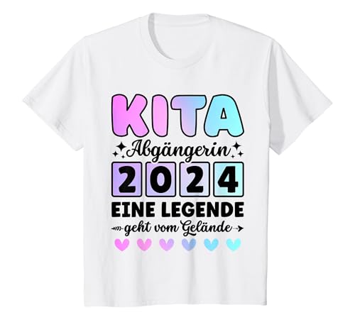 Kinder Kita Abgänger 2024 Mädchen Abgängerin Schulkind Einschulung T-Shirt von Kita Abgänger 2024 Enkel Kitaabgänger Kindergarten