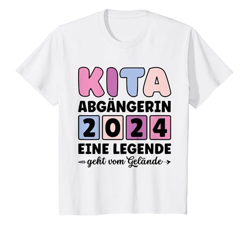 Kinder Kita Abgänger 2024 Mädchen Abgängerin Schulkind Einschulung T-Shirt von Kita Abgänger 2024 Enkel Kitaabgänger Kindergarten