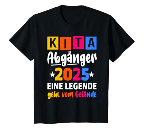 Kinder Kita Abgänger 2025 Letzter Kindergartentag und Schulbeginn T-Shirt von Kita Abgänger 2025 - Abschied & Schulstart