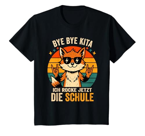 Kinder Bye Bye Kita 2025 Ich Rocke Die Schule T-Shirt Kinder Bye Bye Kita 2025 Ich Rocke Die Schule T-Shirt von Kita Abgänger Kindergarten Abgänger 2025 Edition