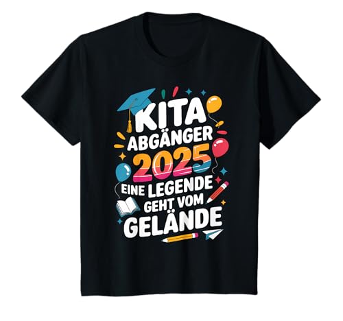 Kinder Kita Abgänger 2025 Einschulung Schulkind T-Shirt von Kita Abgänger Kindergarten Abschied 2025
