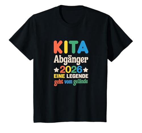 Kinder Kita Abgänger 2026 Schulkind Einschulung T-Shirt von Kita Abschied 2026 Kitaabgänger Kindergarten Kiga