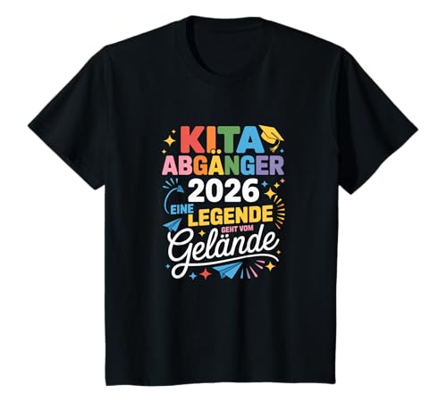 Kinder Kita Abgänger 2026 Schulkind Einschulung T-Shirt von Kita Abschied 2026 Kitaabgänger Kindergarten Kiga