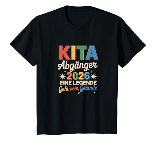 Kinder Kita Abgänger 2026 Schulkind Einschulung T-Shirt von Kita Abschied 2026 Kitaabgänger Kindergarten Kiga