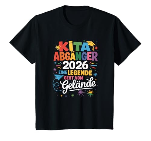 Kinder Kita Abgänger 2026 Schulkind Einschulung T-Shirt von Kita Abschied 2026 Kitaabgänger Kindergarten Kiga