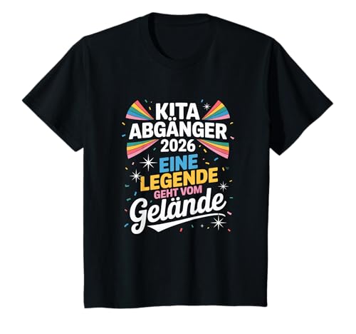 Kinder Kita Abgänger 2026 Schulkind Einschulung T-Shirt von Kita Abschied 2026 Kitaabgänger Kindergarten Kiga