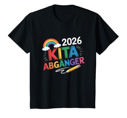 Kinder Kita Abgänger 2026 Schulkind Einschulung T-Shirt von Kita Abschied 2026 Kitaabgänger Kindergarten Kiga