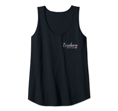 Damen Erzieherin mit Herz Kindergärtnerin Tank Top Damen Erzieherin mit Herz Kindergärtnerin Tank Top von Kita Abschiedsgeschenk für Erzieher