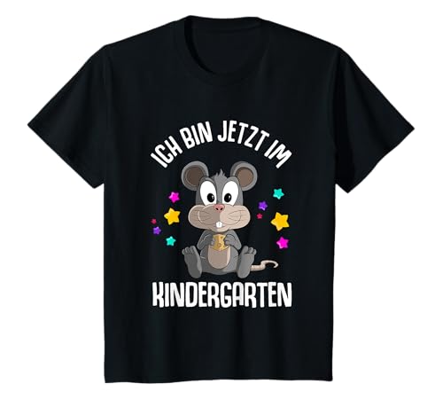 Kinder Maus - Ich bin jetzt im Kindergarten T-Shirt Kinder Maus - Ich bin jetzt im Kindergarten T-Shirt von Kita Kind Outfit von xim