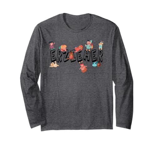 Erzieherin Erzieher Herz Kinderpfleger witzig Damen Herren Langarmshirt Erzieherin Erzieher Herz Kinderpfleger witzig Damen Herren Langarmshirt von Kita Spruch Buch Kalender Erzieher mit Herz Krippe