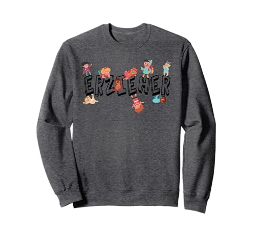 Erzieherin Erzieher Herz Kinderpfleger witzig Damen Herren Sweatshirt Erzieherin Erzieher Herz Kinderpfleger witzig Damen Herren Sweatshirt von Kita Spruch Buch Kalender Erzieher mit Herz Krippe