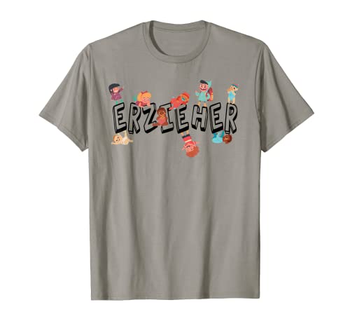 Erzieherin Erzieher Herz Kinderpfleger witzig Damen Herren T-Shirt Erzieherin Erzieher Herz Kinderpfleger witzig Damen Herren T-Shirt von Kita Spruch Buch Kalender Erzieher mit Herz Krippe