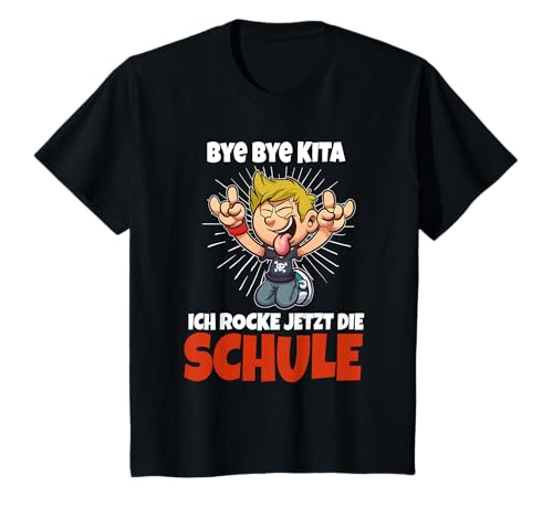 Kinder Bye Bye Kita Ich rocke jetzt die Schule Einschulung 2023 T-Shirt Kinder Bye Bye Kita Ich rocke jetzt die Schule Einschulung 2023 T-Shirt von Kita abgänger Kitaabgänger 2023