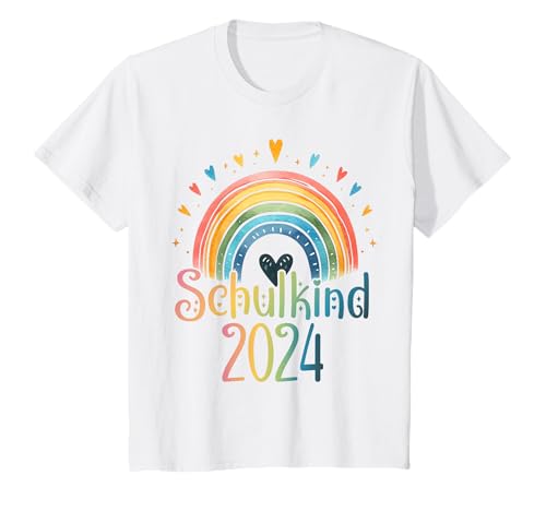 Kinder Schulkind 2024 Mädchen Regenbogen Einschulung 2024 Mädchen T-Shirt von Kitaabgänger 2024 Mädchen bye bye Kindergarten