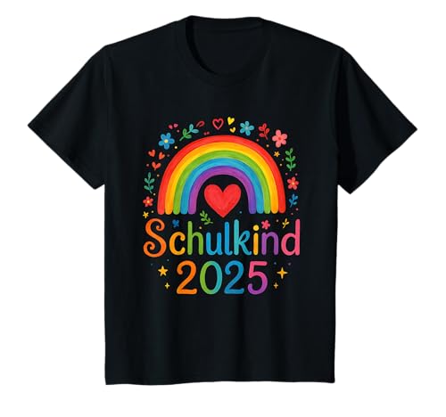 Schulkind 2025 Regenbogen Motiv für Mädchen – Einschulung T-Shirt Schulkind 2025 Regenbogen Motiv für Mädchen – Einschulung T-Shirt von Kitaabgänger 2025 Mädchen Regenbögen und Geschenke