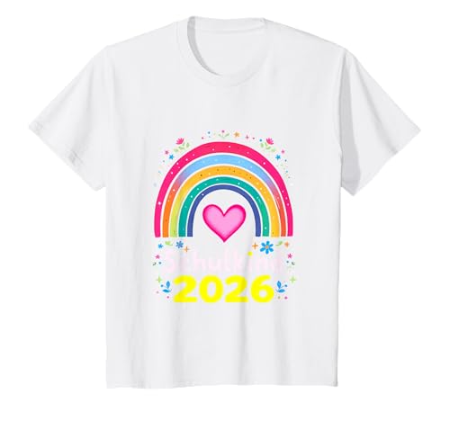 Schulkind 2026 Regenbogen Mädchen Einschulung 2026 Mädchen T-Shirt von Kitaabgänger 2026 Mädchen Regenbogen Schultüte