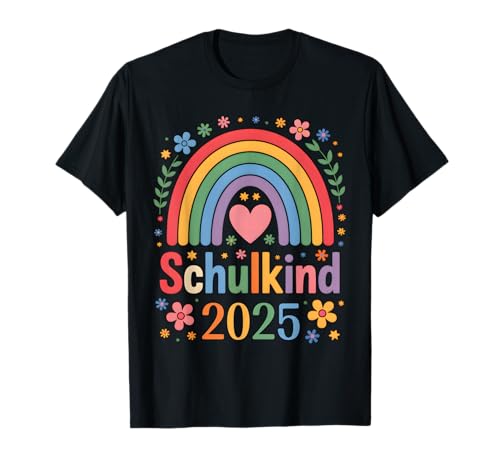Schulkind 2026 Regenbogen Mädchen Einschulung 2026 Mädchen T-Shirt Schulkind 2026 Regenbogen Mädchen Einschulung 2026 Mädchen T-Shirt von Kitaabgänger 2026 Mädchen Schultüte Regenbogen