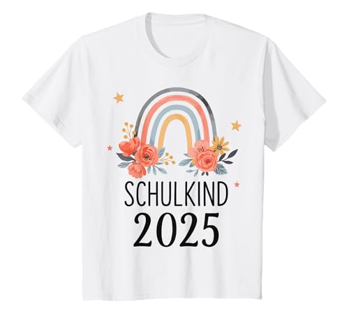 Kinder Regenbogen Schulkind 2025 Mädchen Einschulung 2025 Mädchen T-Shirt Kinder Regenbogen Schulkind 2025 Mädchen Einschulung 2025 Mädchen T-Shirt von Kitaabgänger Mädchen Schulkind 2025 Regenbogen