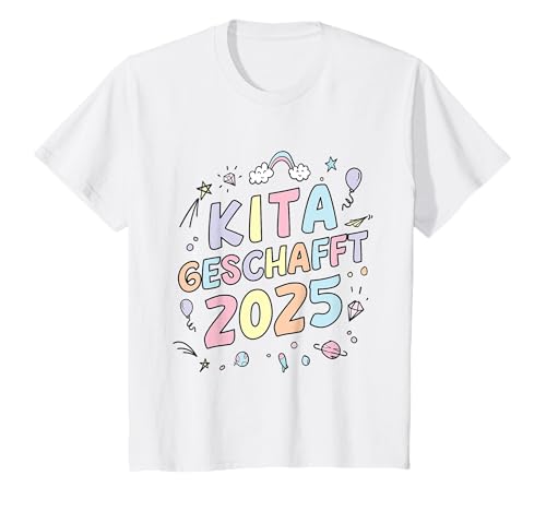 Kinder Kindergarten Ade Kita Abgänger 2025 Kita Geschafft 2025 T-Shirt Kinder Kindergarten Ade Kita Abgänger 2025 Kita Geschafft 2025 T-Shirt von Kitaabsolvent Kitaabgänger Kindergarten Abschied