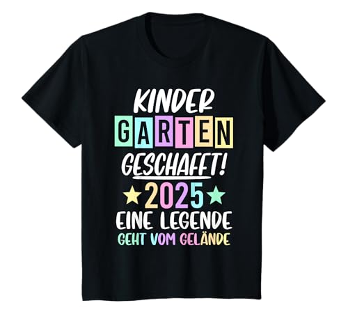 Kinder Kindergarten Geschafft 2025 Kita Abgänger 2025 T-Shirt von Kitaabsolvent Kitaabgänger Kita Abschied 2025