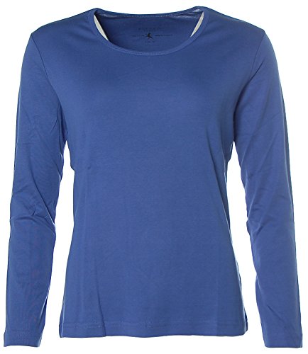 Kitaro Damen Basic Langarm-Shirt Blau 40 von Kitaro