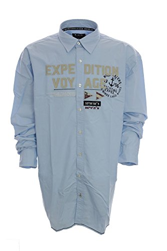 Kitaro Freizeithemd Hemd Shirt Herren Langarm Maritime Classics Extra Lang Tall, Farbe:hellblau;Herrengrößen:XLT von Kitaro