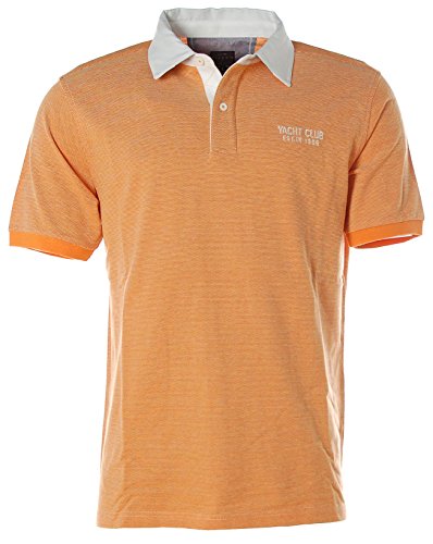 Kitaro Herren Kurzarm Shirt Poloshirt Pikee -Yacht Club- Orange Melange L von Kitaro