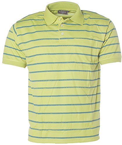 Kitaro Herren Kurzarm Shirt Poloshirt Polokragen Streifen M grün Kiwi Kitaro Herren Kurzarm Shirt Poloshirt Polokragen Streifen M grün Kiwi von Kitaro