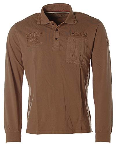 Kitaro Herren Langarm Poloshirt Polo Shirt -Search & Rescue Special Forces- Rost M von Kitaro