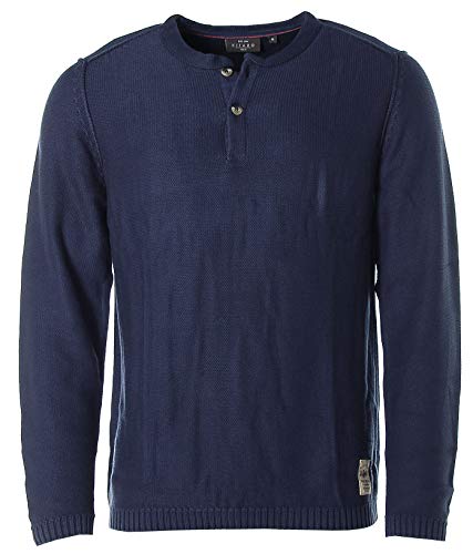 Kitaro Herren Strick Rundhals-Pullover -Mt. Everest Kathmandu- Blau 3XL von Kitaro