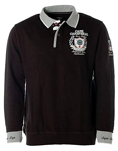 Kitaro Herren Sweatshirt Polo Pullover -Cape Canaveral Air Force Station- Schwarz M von Kitaro