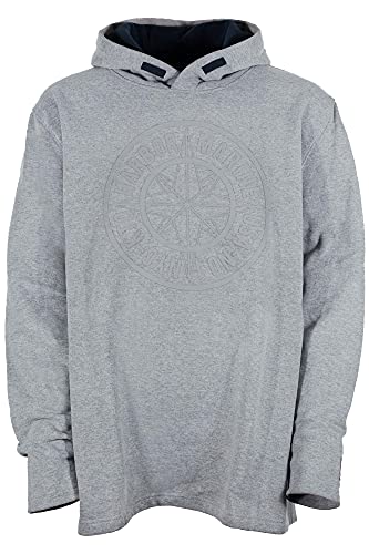 Kitaro Hoody Kapuzenpullover Sweatshirt Pulli Herren Plusgröße, Farbe:grau, Herrengrößen:3XL von Kitaro