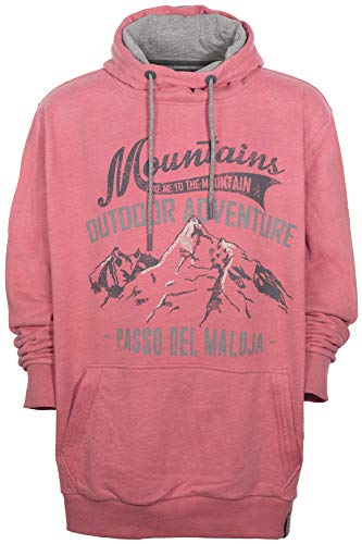 Kitaro Hoody Kapuzenpullover Sweatshirt Sweat Herren Extra Lang Tall, Farbe:hellrot, Herrengrößen:XXT von Kitaro