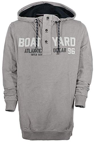 Kitaro Hoody Kapuzenpullover Sweatshirt Sweat Pullover Herren, Farbe:grau, Herrengrößen:4XL von Kitaro