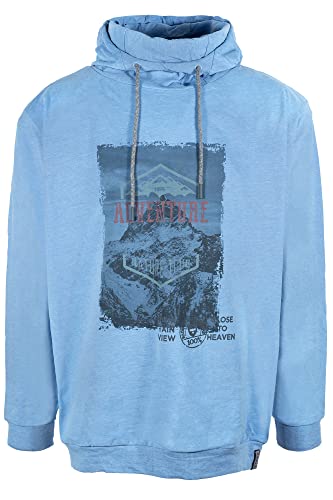 Kitaro Kapuzen-Sweatshirt Bedruckt hellblau, Größe:4XL von Kitaro