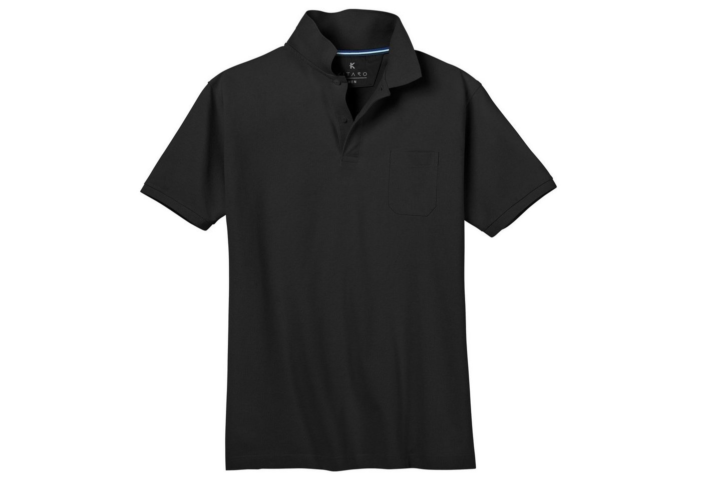 Kitaro Poloshirt Kitaro Basic Piqué Poloshirt schwarz große Größen von Kitaro