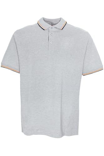 Kitaro Poloshirt Polo Hemd Basic Herren Kurzarm Baumwolle Piqué Plusgröße, Farbe:grau, Herrengrößen:6XL von Kitaro