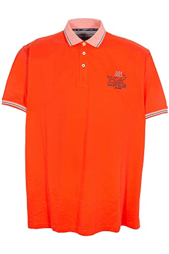 Kitaro Poloshirt Polo Herren Kurzarm Piqué Baumwolle Plusgröße, Farbe:hellrot, Herrengrößen:3XL von Kitaro