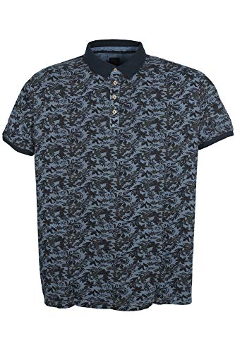 Kitaro Poloshirt Polo Shirt Hawaiihemd Herren Kurzarm Baumwolle Piqué Plusgröße, Farbe:dunkelblau, Herrengrößen:4XL von Kitaro