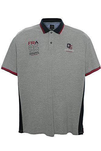 Kitaro Poloshirt Polo Shirt Hemd Herren Kurzarm Baumwolle Piqué Plusgröße, Farbe:grau, Herrengrößen:3XL von Kitaro