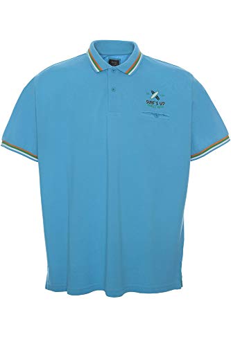 Kitaro Poloshirt Polo Shirt Hemd Herren Kurzarm Baumwolle Piqué Plusgröße, Farbe:hellblau, Herrengrößen:5XL von Kitaro