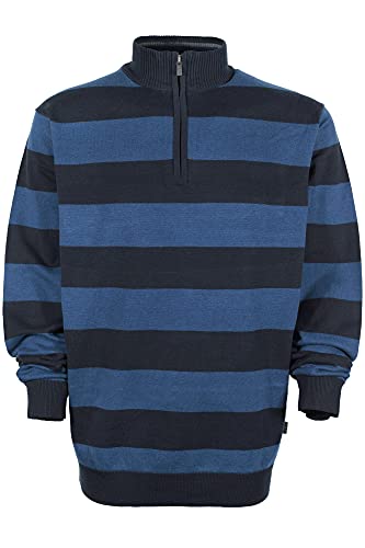 Kitaro Pullover Troyer Strick Pulli Herren Feinstrick Baumwolle, Farbe:dunkelblau, Herrengrößen:4XL von Kitaro