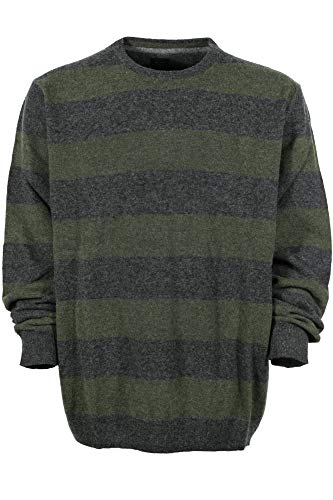 Kitaro Pullover Wollpullover Strick Pulli Wolle Rundhals Herren, Farbe:anthrazit, Herrengrößen:4XL von Kitaro