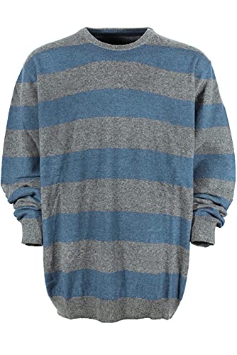 Kitaro Pullover Wollpullover Strick Pulli Wolle Rundhals Herren, Farbe:blau, Herrengrößen:4XL von Kitaro