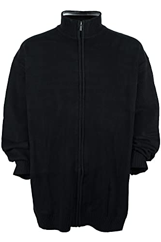 Kitaro Strickjacke Cardigan Pullover Basic Herren Baumwolle, Farbe:schwarz, Herrengrößen:4XL von Kitaro